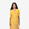 Mustard Full Length sequins Dress