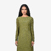 Olive green sequins gown