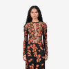 Hand embroidered mesh gown