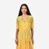 Mustard Full Length green sequins Dress