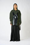 Horse printed cotton shirt - Dark Green