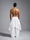 Cargo pants with deconstructed shirt - White