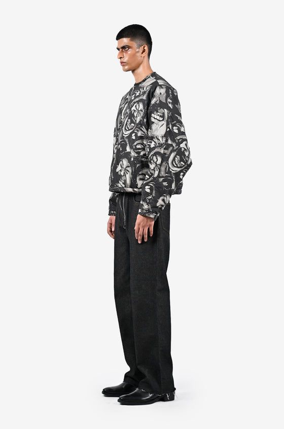 Dead bouquet puffer jacket