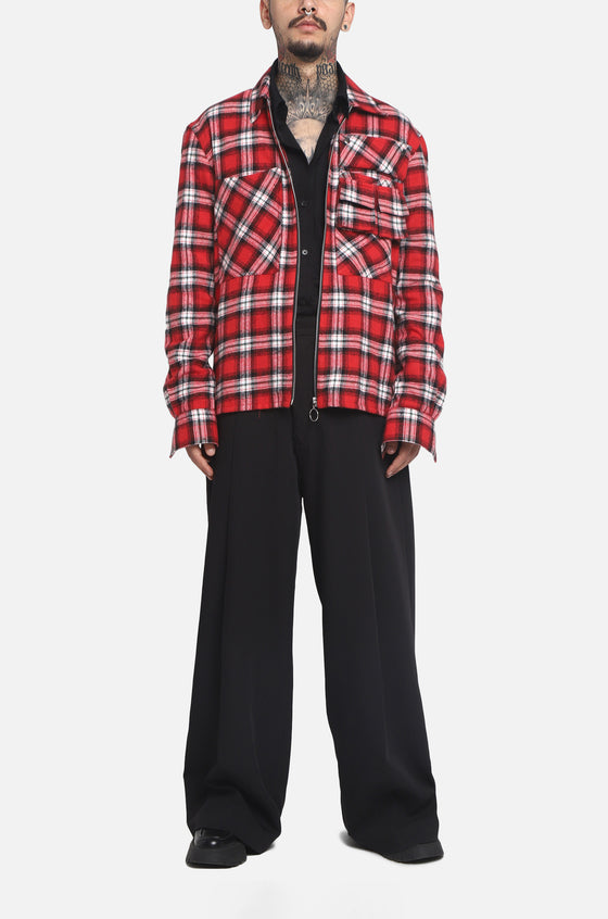 Pocket Detail Over-Shirt Jacket (Plaid) – HUEMN - Main Image