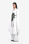 Vegetation printed longline shirt dress