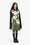 Hand-embroidered mountain fleece dress