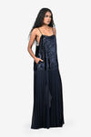 Spaghetti Strap Velvet Maxi Dress