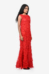 Red Organza gown