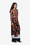 Hand embroidered mesh gown