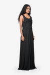 Floral organza gown - Black