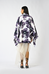Tongue-printed cotton kaftan
