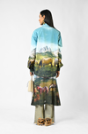 Open fields printed cotton shirt