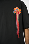 Hand-embroidered floral t-shirt