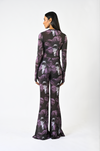 Sculpted purple lycra bootcut