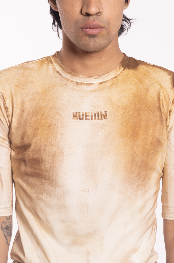 Unisex, mud-washed fitted T-shirt (White)