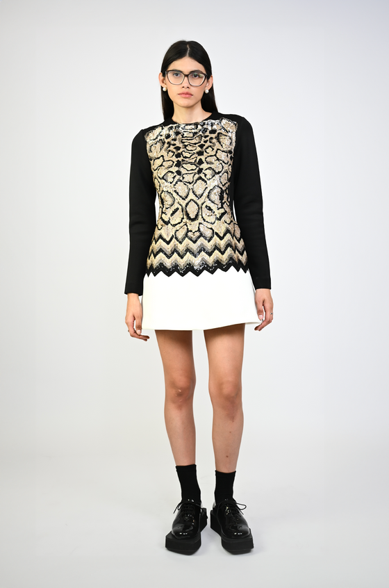 A-line 'Snake-skin' dress