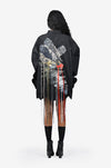 Hand-embroidered Scandinavian landscape jacket with silk threads