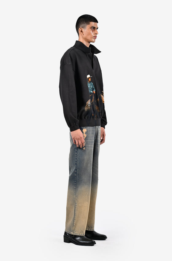 Cowboy printed sweatshirt - Brown