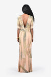 Sequinned gown - Peach