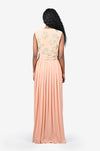 Powder Pink Embroidered Maxi Dress