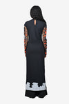 Hand embroidered mesh gown