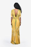 Sequins gown -Mustard yellow