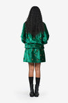 Gorilla embroidered velvet skirt