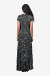 All over black embroidered gown