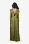Olive green sequins gown
