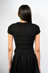 Embroidered Fitted T-shirt (Black)