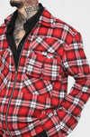 Pocket Detail Over-Shirt Jacket (Plaid)