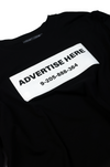 'Advertise here' T-shirt (Black)