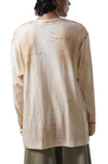 Oversized unisex mud-washed full sleeve t-shirt (White)