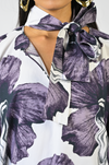 Tongue-printed cotton kaftan