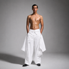 Cargo pants with deconstructed shirt - White