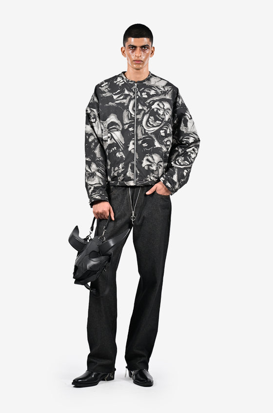 Dead bouquet puffer jacket