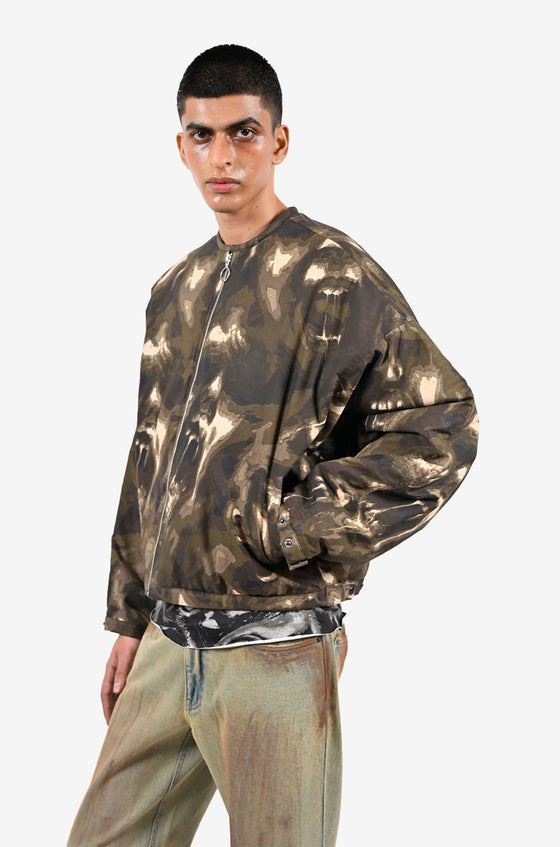 War roses puffer jacket