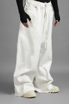 SuperHUEMN Wide-legged Jeans (White)