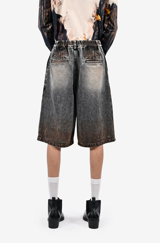 Mud-washed sulphur jorts (Dusk)