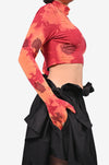 Blood Washed Second Skin Crop Top 2.0 (Maroon)