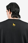 Tata Sierra x HUEMN hand-embroidered horse t-shirt