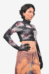 Blood Washed Second Skin Crop Top 2.0 (Charcoal)