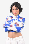 Blood Washed Second Skin Crop Top 2.0 (Blue)