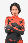 Sculpted gloved HUEMN flesh top - Red