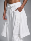 Cargo pants with deconstructed shirt - White