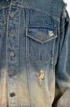 Indigo-Ombre wash denim jacket