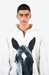 Horse printed sweatshirt - White