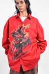 Fanged fire shirt - Red