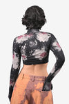 Blood Washed Second Skin Crop Top 2.0 (Charcoal)