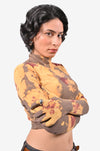 Blood Washed Second Skin Crop Top 2.0 (Beige)
